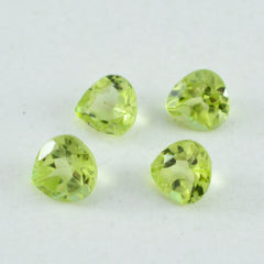Peridot 1PC Small 7x7 MM Heart Faceted Green Splendid Semi Precious Loose Gemstone