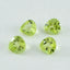 Peridot 1PC Tiny 6x6 MM Heart Faceted Green Polished Semi Precious Loose Gems