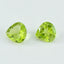 Peridot 1PC Small 7x7 MM Heart Faceted Green Splendid Semi Precious Loose Gemstone