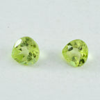 Peridot 1PC Small 8x8 MM Heart Faceted Green Luster Semi Precious Loose Gemstones