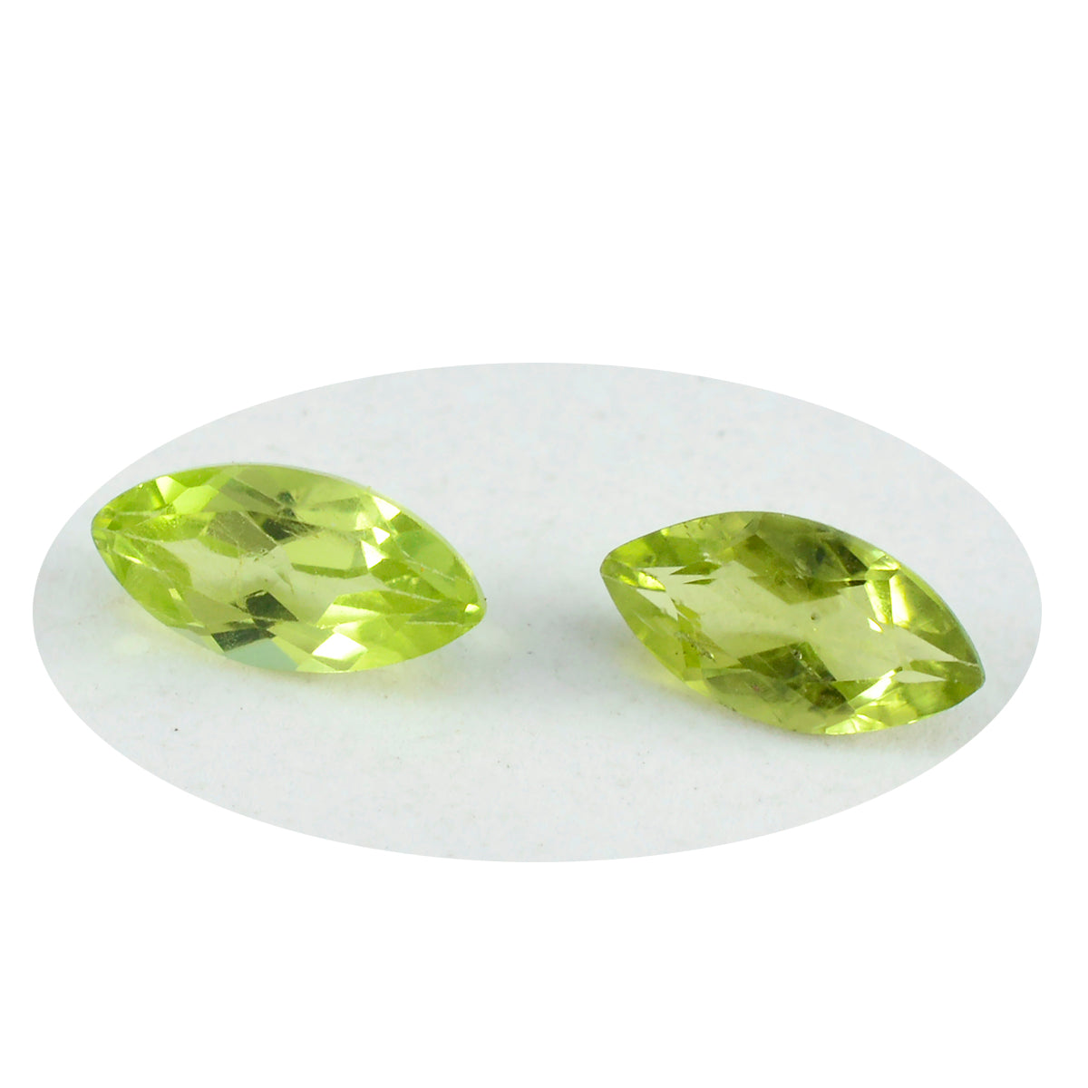 Peridot 1PC Small 6x12 MM Marquise Faceted Green Fiery Semi Precious Gems Image secondaire du produit