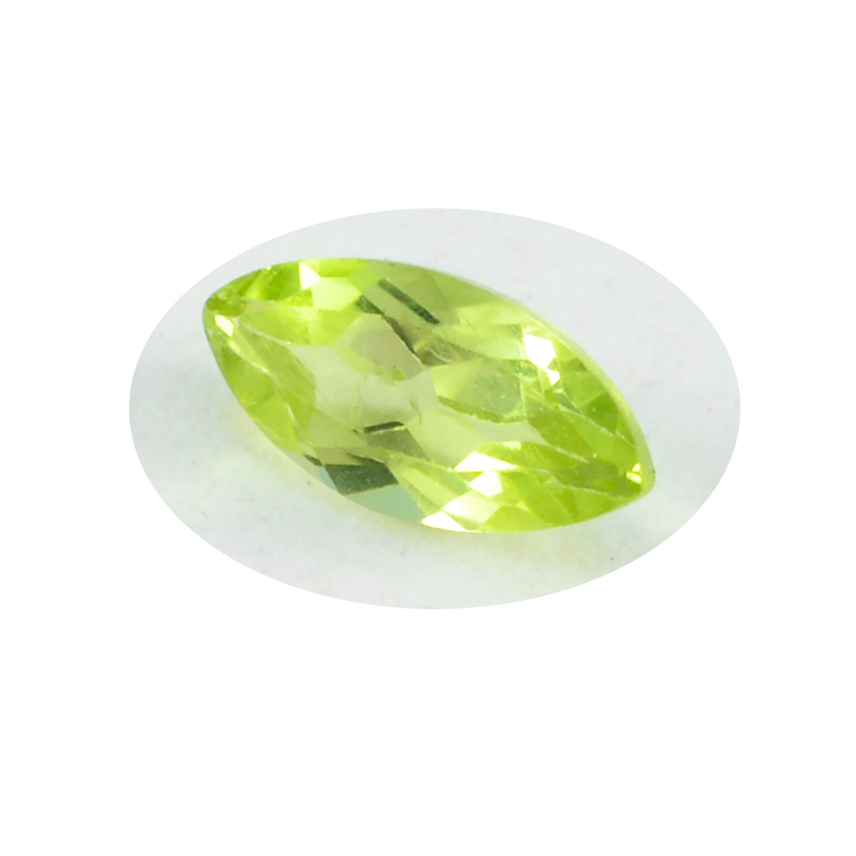 Peridot 1PC Medium 7x14 MM Marquise Faceted Green Brilliant Semi Precious Loose Gems