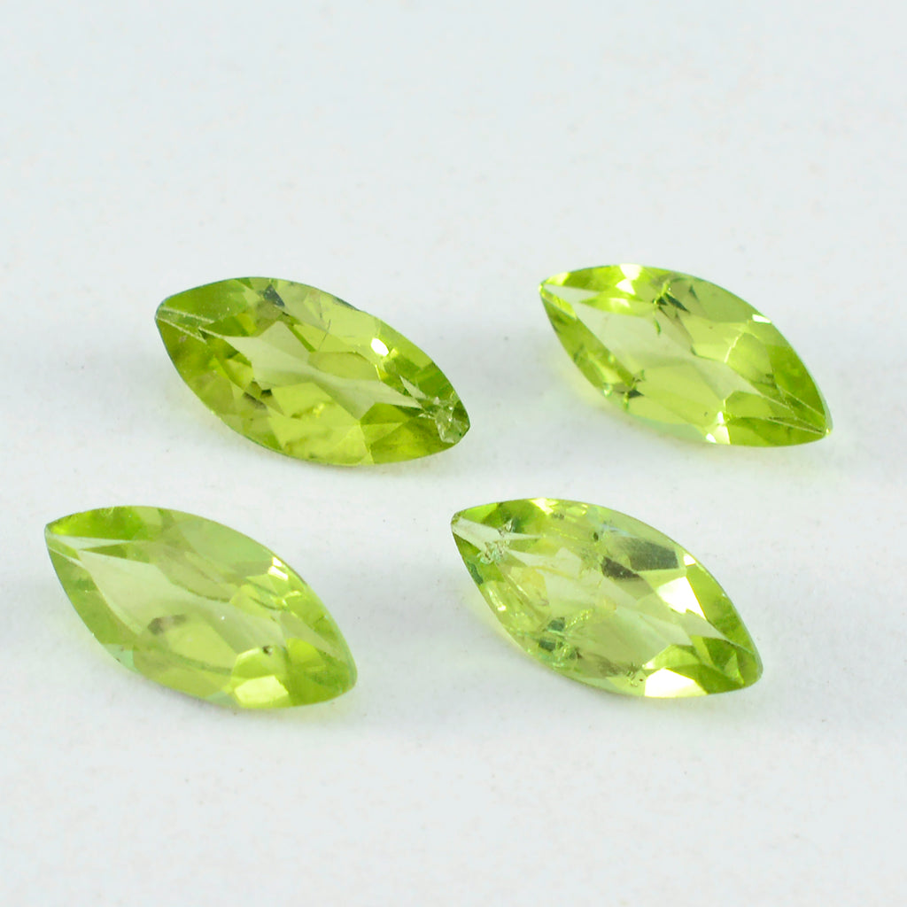 Peridot 1PC Medium 7x14 MM Marquise Faceted Green Brilliant Semi Precious Loose Gems