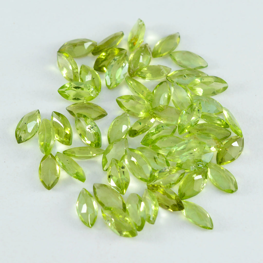 Peridot 10PC Tiny 2.5x5 MM Marquise Faceted Green Natural Semi Precious Gems