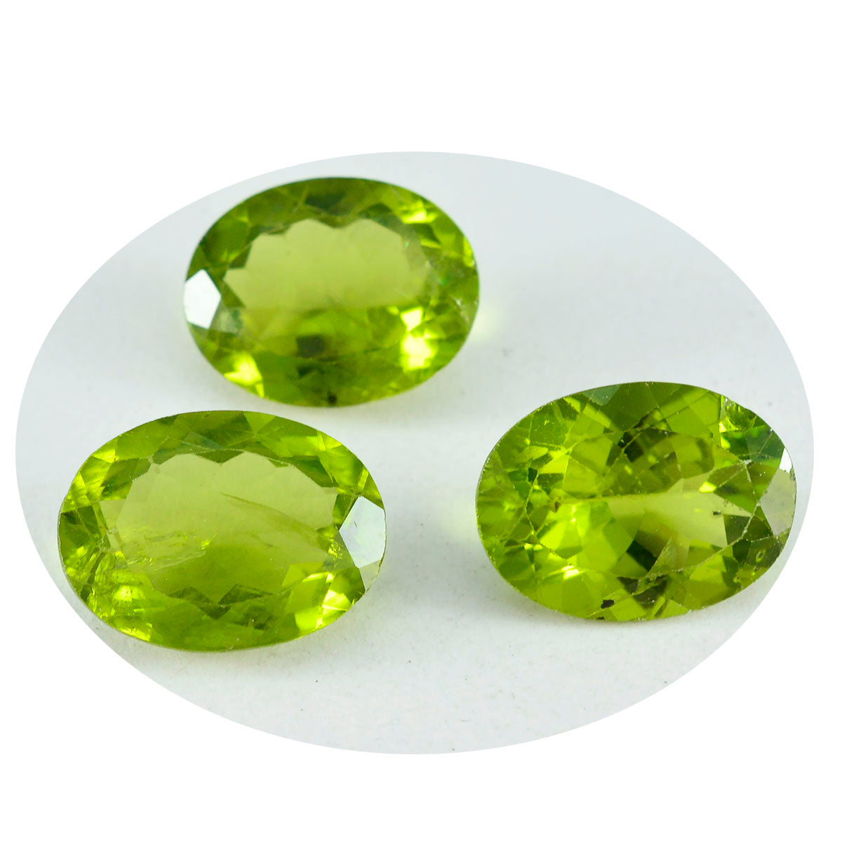 Peridot 1PC Large 10x14 MM Oval Faceted Green Fine Semi Precious Loose Gemstone