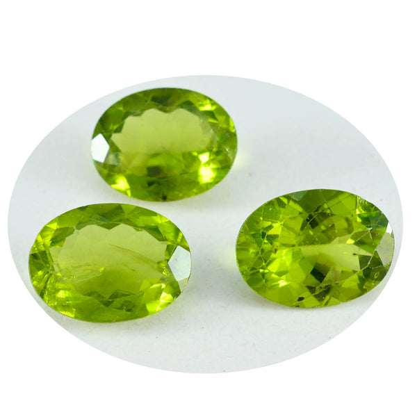 Peridot 1PC Tiny 3x5 MM Oval Faceted Green Genuine Semi Precious Loose Gemstones