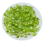 Peridot 1PC Small 6x8 MM Oval Faceted Green Fiery Semi Precious Loose Gemstone
