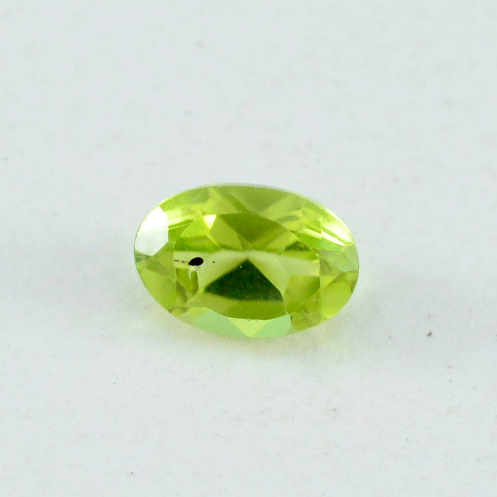 Peridot 1PC Large 10x12 MM Oval Faceted Green Shine Semi Precious Loose Gems