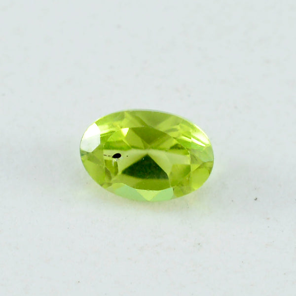 Peridot 1PC Tiny 3x5 MM Oval Faceted Green Genuine Semi Precious Loose Gemstones
