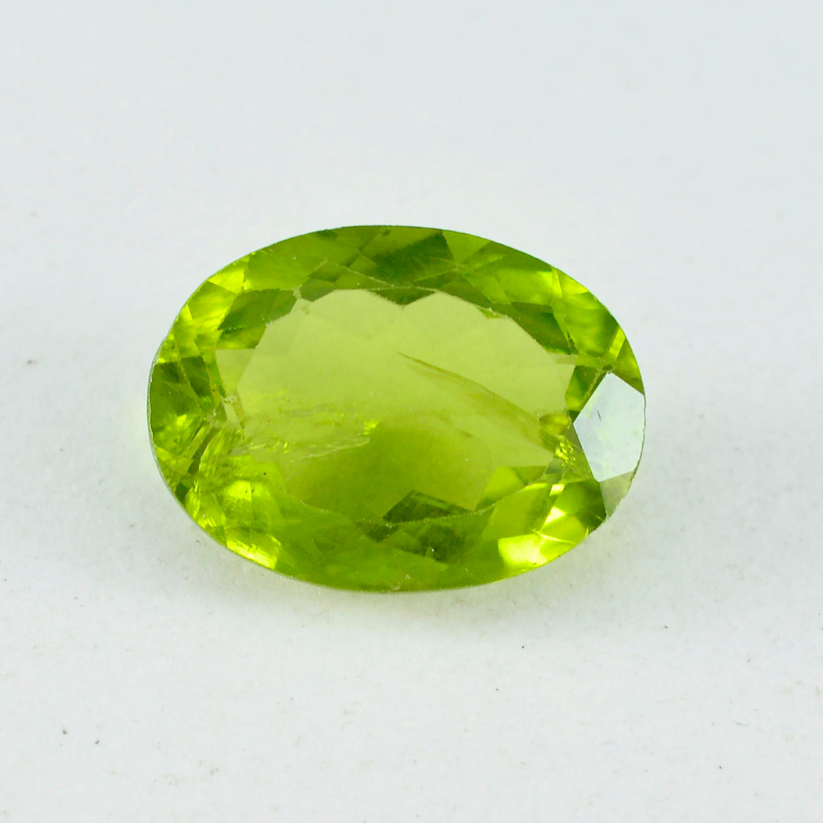 Peridot 1PC Chunky 13x18 MM Oval Faceted Green Natural Semi Precious Gems Secundaire afbeelding