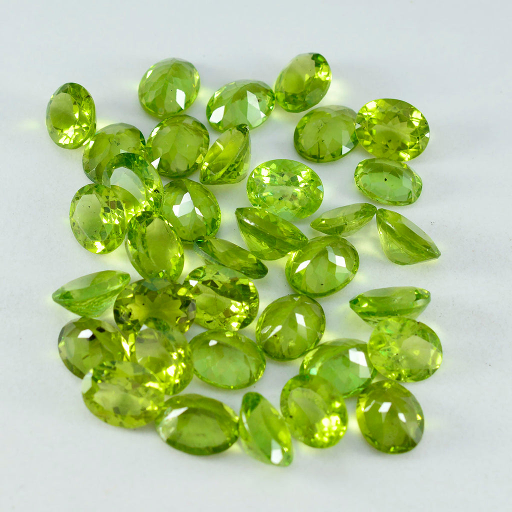 Peridot 1PC Tiny 4x6 MM Oval Faceted Green Superior Semi Precious Gems