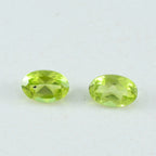 Peridot 1PC Small 6x8 MM Oval Faceted Green Fiery Semi Precious Loose Gemstone