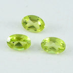 Peridot 1PC Small 6x8 MM Oval Faceted Green Fiery Semi Precious Loose Gemstone