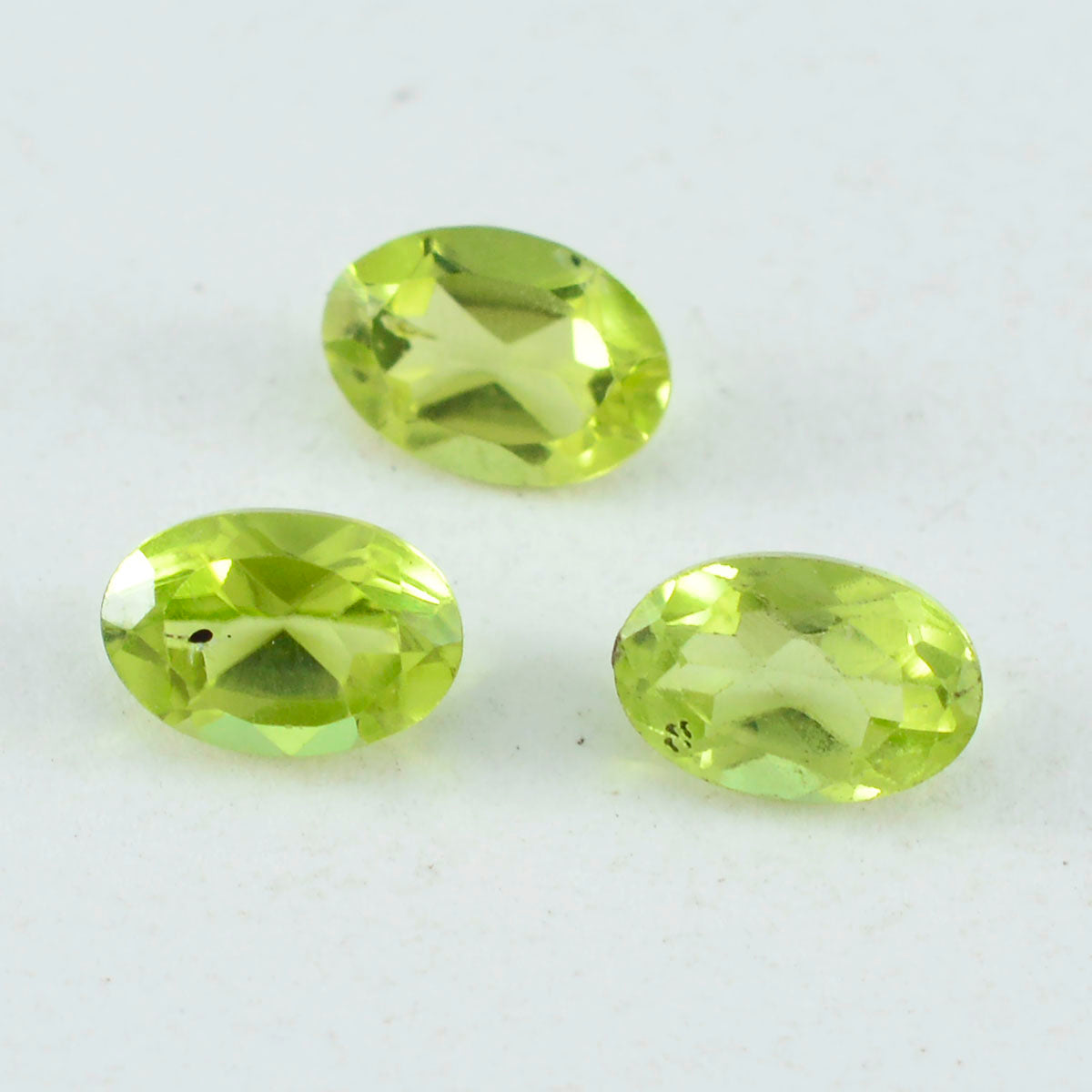 Peridot 1PC Small 6x8 MM Oval Faceted Green Fiery Semi Precious Loose Gemstone