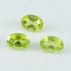Peridot 1PC Small 6x8 MM Oval Faceted Green Fiery Semi Precious Loose Gemstone