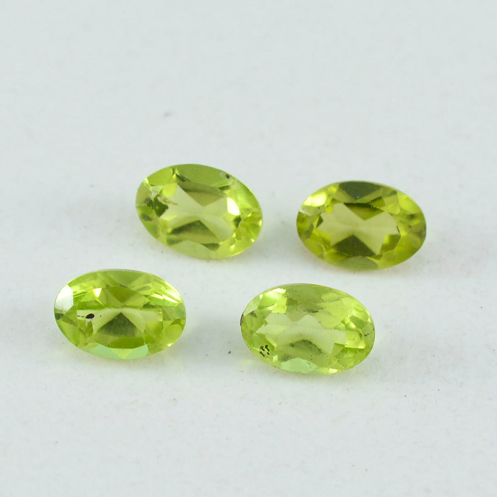 Peridot 1PC Small 6x9 MM Oval Faceted Green Brilliant Semi Precious Loose Gemstones