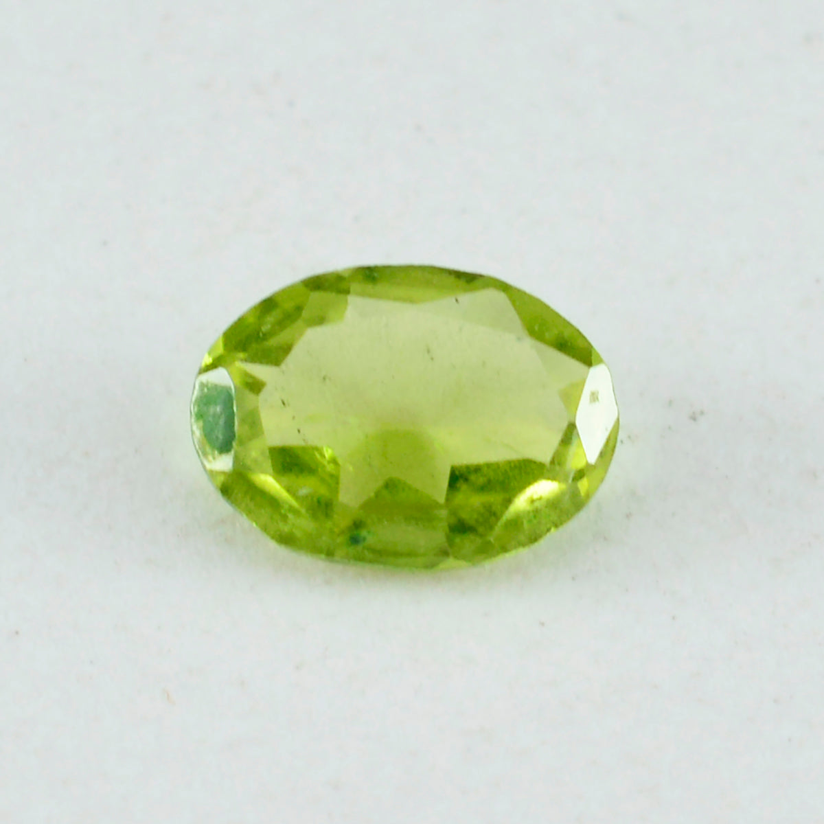 Peridot 1PC Medium 7x10 MM Oval Faceted Green Polished Semi Precious Loose Gems