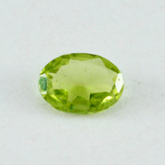 Peridot 1PC Medium 7x10 MM Oval Faceted Green Polished Semi Precious Loose Gems