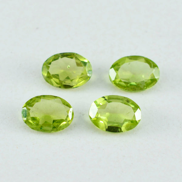 Peridot 1PC Large 8x12 MM Oval Faceted Green Lustrous Semi Precious Gems