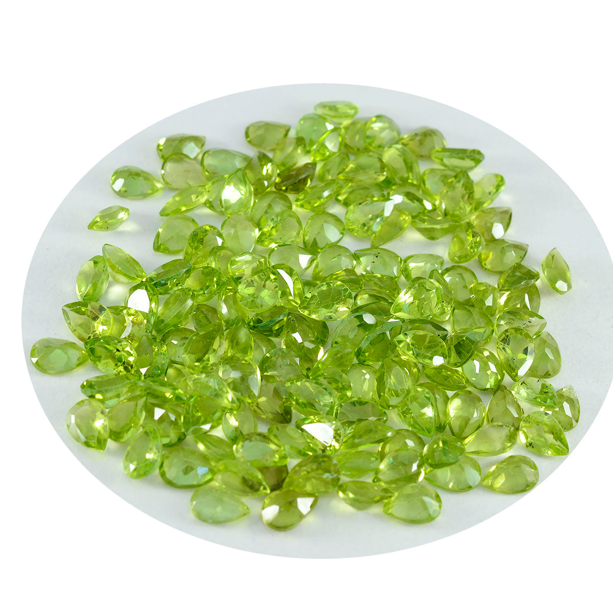 Peridot 1PC Tiny 4x6 MM Pear Faceted Green Fine Semi Precious Loose Gemstone