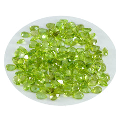 Peridot 1PC Tiny 4x6 MM Pear Faceted Green Fine Semi Precious Loose Gemstone
