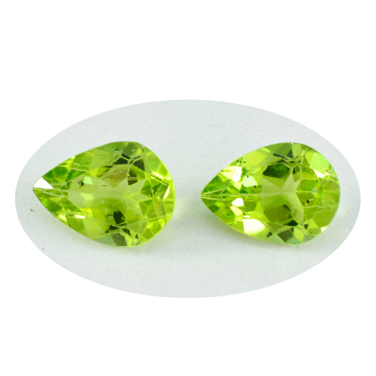 Peridot 1PC Large 8x12 MM Pear Faceted Green Sparkling Semi Precious Loose Gemstone