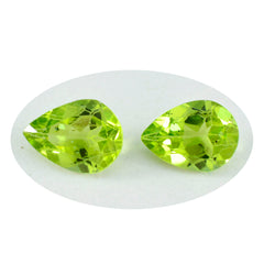 Peridot 1PC Large 8x12 MM Pear Faceted Green Sparkling Semi Precious Loose Gemstone