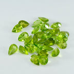 Peridot 1PC Chunky 15x20 MM Pear Faceted Green Shine Semi Precious Loose Gemstones