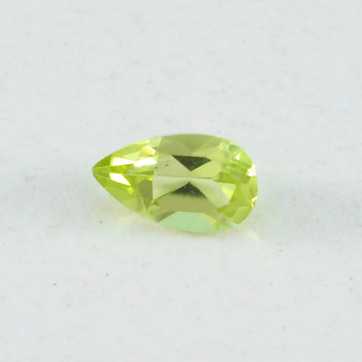 Peridot 1PC Tiny 3x5 MM Pear Faceted Green Shine Semi Precious Loose Gems