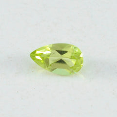 Peridot 1PC Tiny 3x5 MM Pear Faceted Green Shine Semi Precious Loose Gems