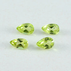 Peridot 1PC Medium 7x10 MM Pear Faceted Green Pure Semi Precious Loose Gemstones