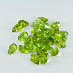 Peridot 1PC Chunky 15x20 MM Pear Faceted Green Shine Semi Precious Loose Gemstones