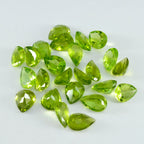 Peridot 1PC Tiny 4x6 MM Pear Faceted Green Fine Semi Precious Loose Gemstone