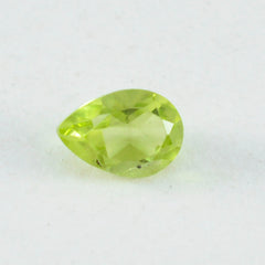 Peridot 1PC Tiny 5x7 MM Pear Faceted Green High Quality Semi Precious Loose Gemstones