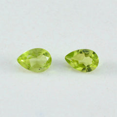 Peridot 1PC Tiny 5x7 MM Pear Faceted Green High Quality Semi Precious Loose Gemstones