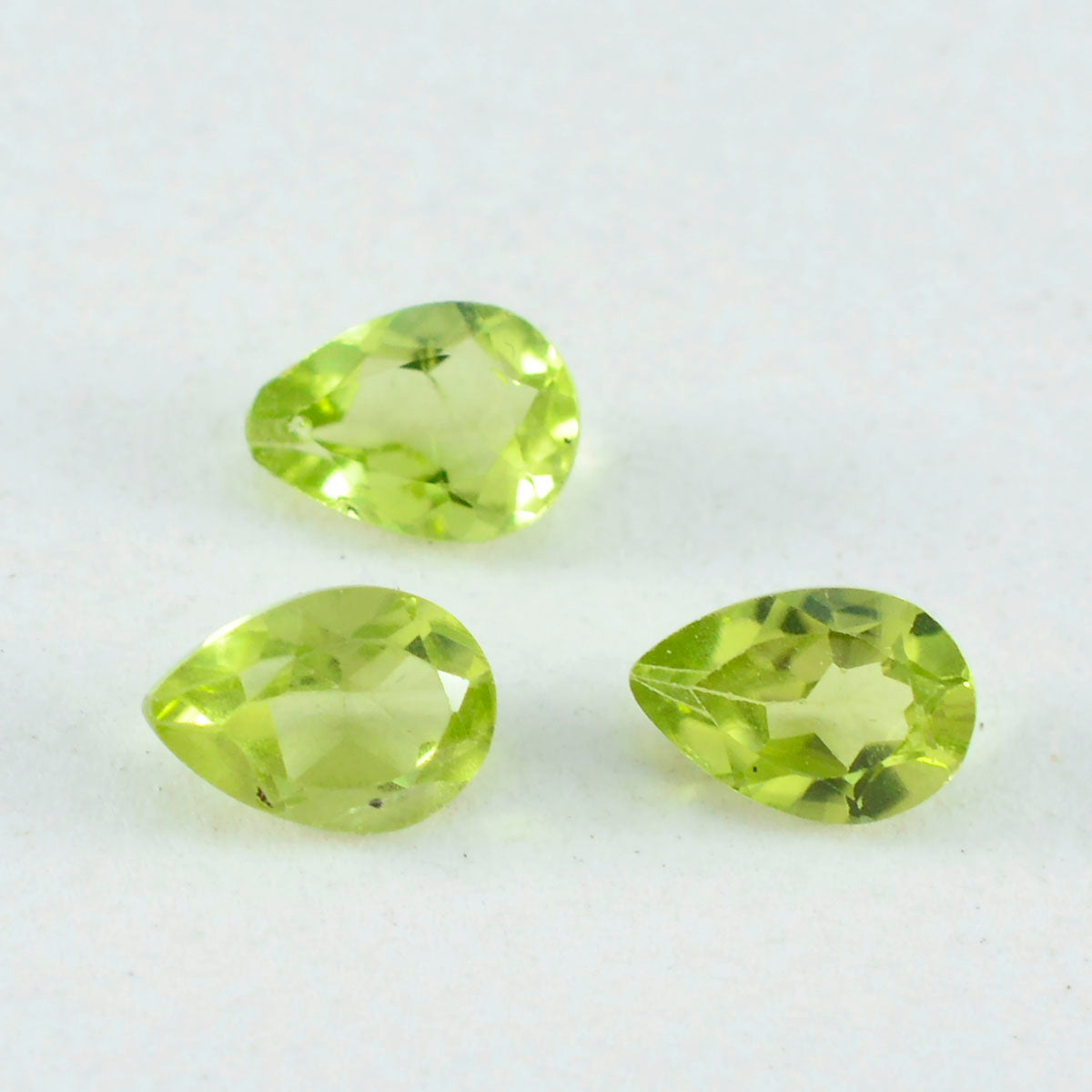 Peridot 1PC Tiny 5x7 MM Pear Faceted Green High Quality Semi Precious Loose Gemstones