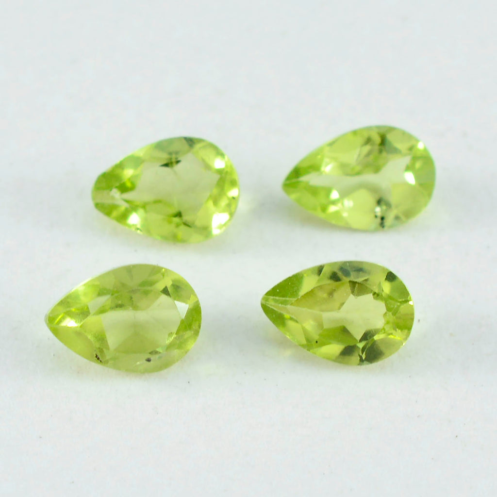 Peridot 1PC Tiny 5x7 MM Pear Faceted Green High Quality Semi Precious Loose Gemstones