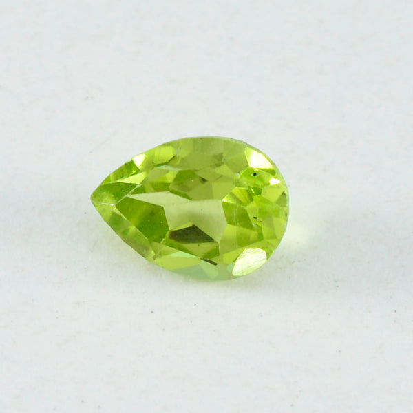 Peridot 1PC Chunky 13x18 MM Pear Faceted Green Lustrous Semi Precious Loose Gemstone