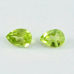 Peridot 1PC Chunky 15x20 MM Pear Faceted Green Shine Semi Precious Loose Gemstones
