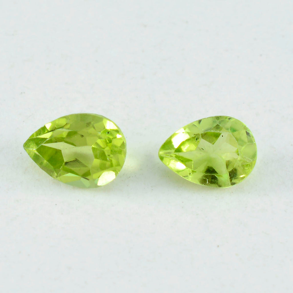 Peridot 1PC Chunky 13x18 MM Pear Faceted Green Lustrous Semi Precious Loose Gemstone