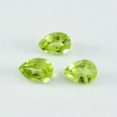Peridot 1PC Medium 8x10 MM Pear Faceted Green Fiery Semi Precious Gems