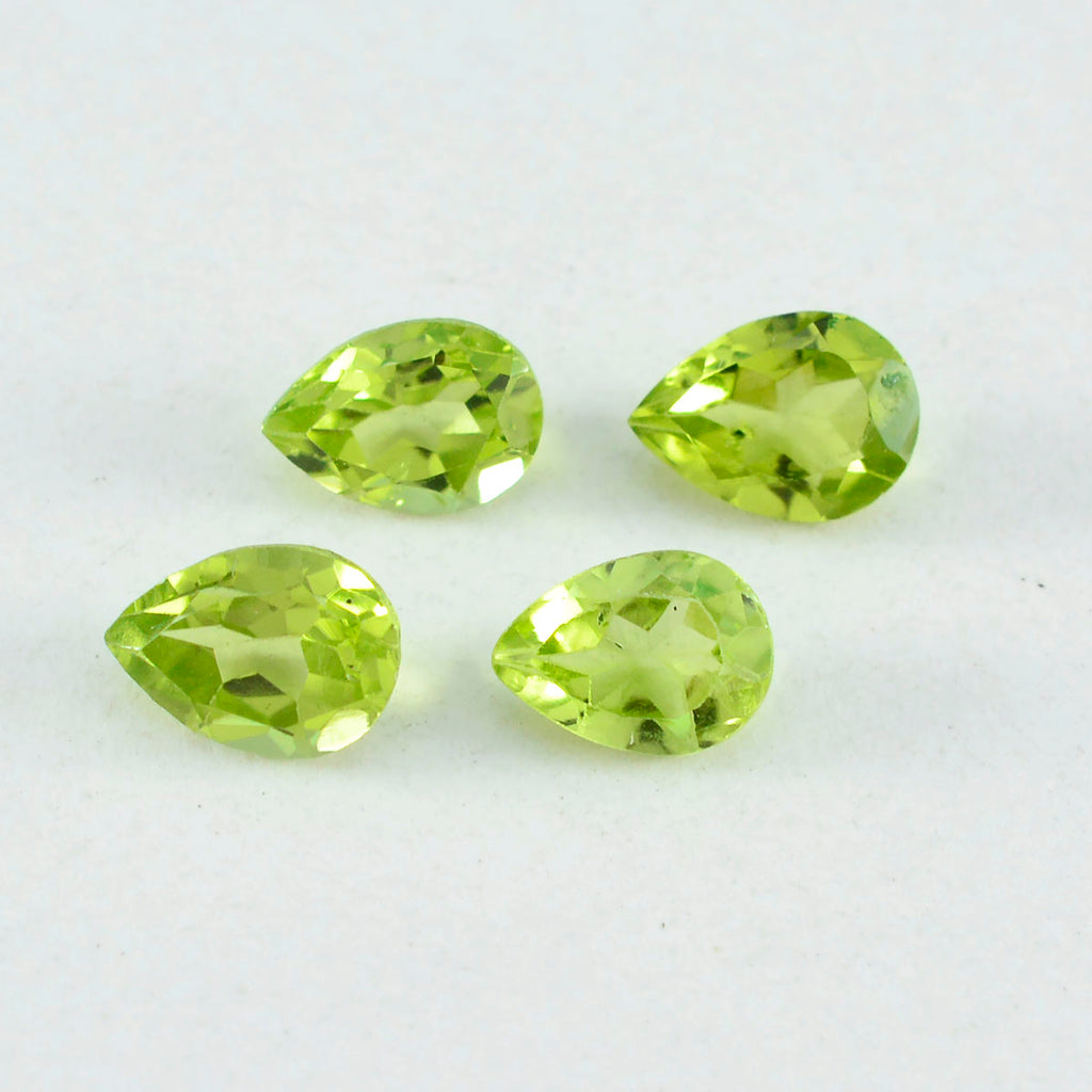 Peridot 1PC Medium 7x10 MM Pear Faceted Green Pure Semi Precious Loose Gemstones