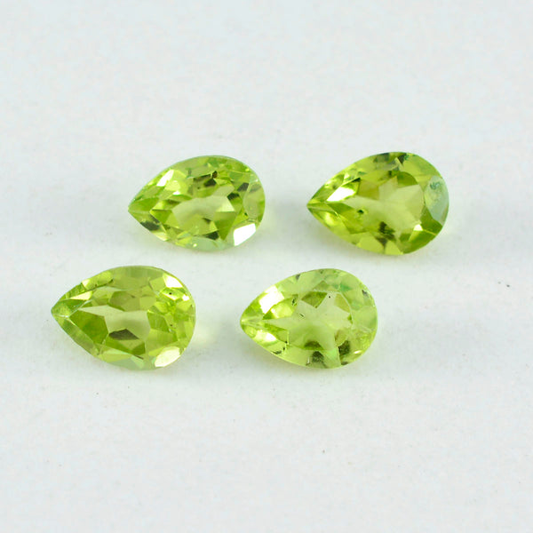 Peridot 1PC Medium 8x10 MM Pear Faceted Green Fiery Semi Precious Gems