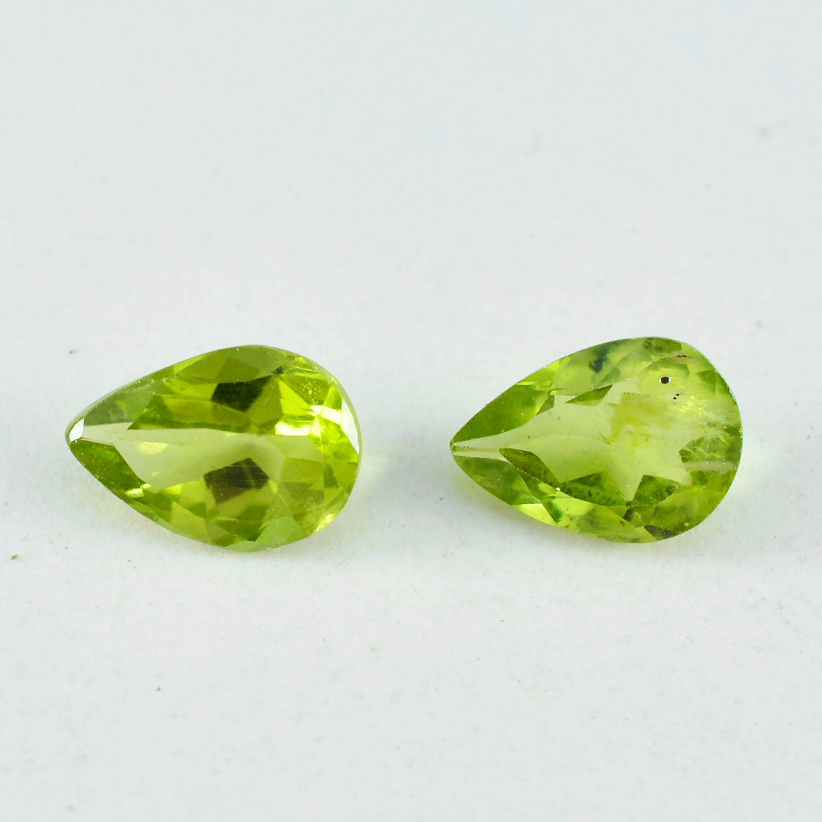 Peridot 1PC Large 8x12 MM Pear Faceted Green Sparkling Semi Precious Loose Gemstone