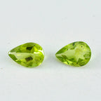 Peridot 1PC Large 8x12 MM Pear Faceted Green Sparkling Semi Precious Loose Gemstone