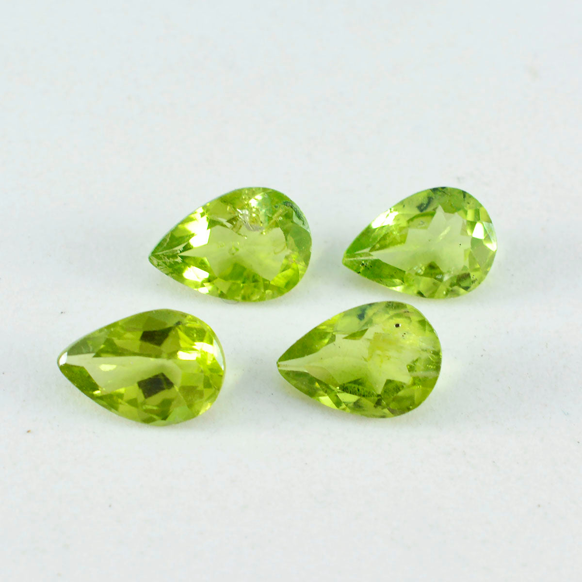 Peridot 1PC Large 8x12 MM Pear Faceted Green Sparkling Semi Precious Loose Gemstone