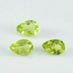 Peridot 1PC Large 8x12 MM Pear Faceted Green Sparkling Semi Precious Loose Gemstone