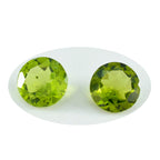 Peridot 1PC Large 11x11 MM Round Faceted Green Fine Semi Precious Loose Gemstone