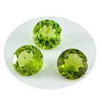 Peridot 1PC Large 12x12 MM Round Faceted Green High Quality Semi Precious Loose Gemstones