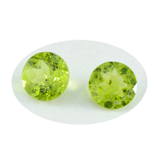 Peridot 1PC Chunky 14x14 MM Round Faceted Green Genuine Semi Precious Loose Gems